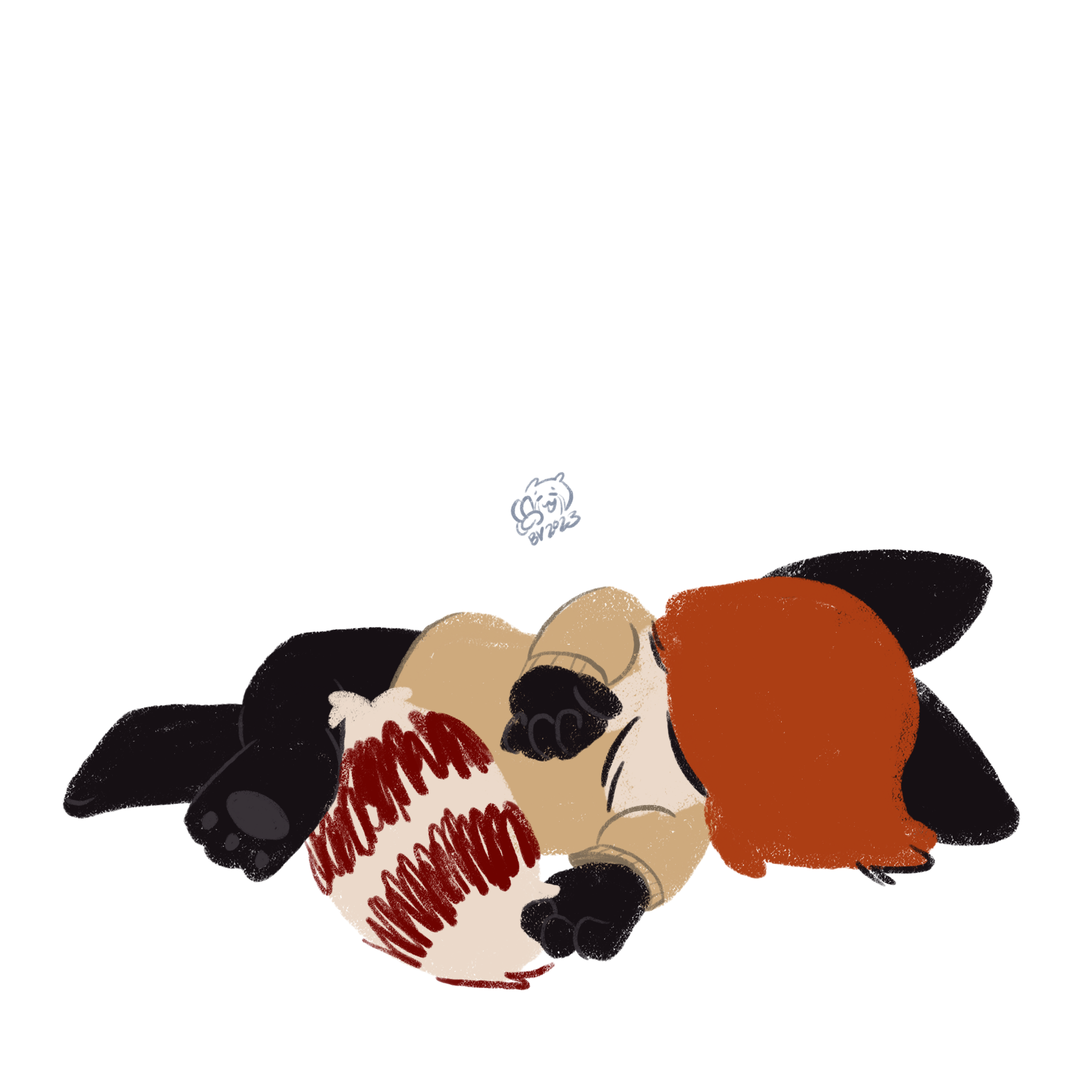 Illustration of Toffee, my red panda original character, reflecting my current mental state